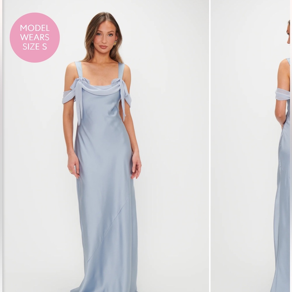 NEW Show Me Your MuMu Steel Blue Bella Maxi Dress